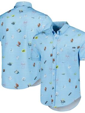 The Office RSVLTS Unisex Dammit, Jim! KUNUFLEX Button-Down Shirt Light Blue 4XL